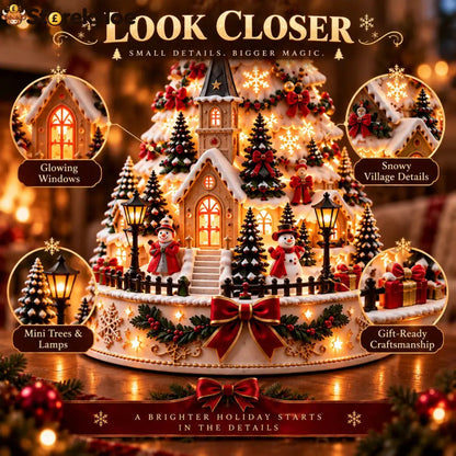 🎄Christmas Village Projection Centerpiece – 4 Themed Villages