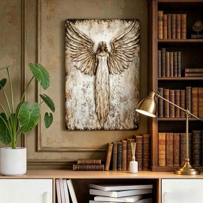 🔥Last Day 49% OFF -Rustic Guardian Angel Metal Wall Art