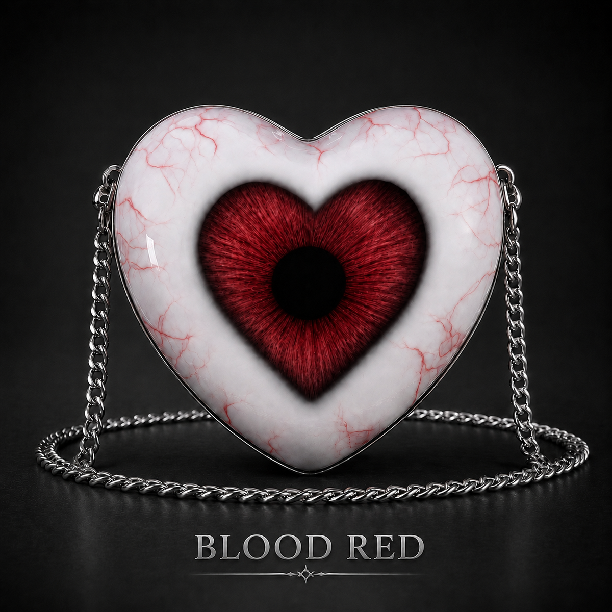 Gothic Heart Eye Statement Crossbody Bag