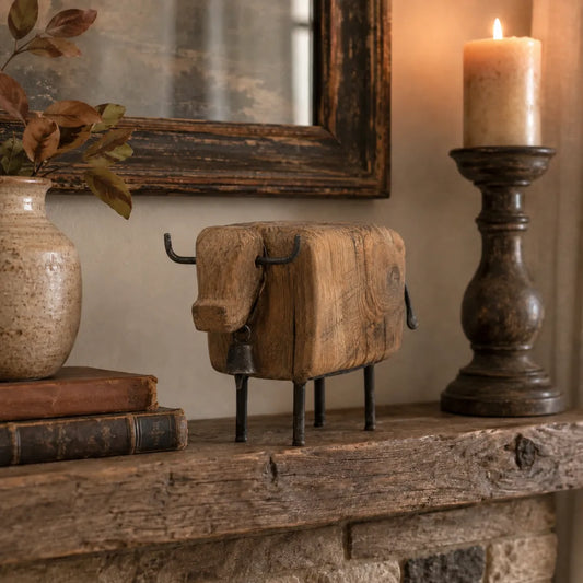 Rustic Farmhouse Cattle Collection – Vintage Longhorn & Bell Cow Décor