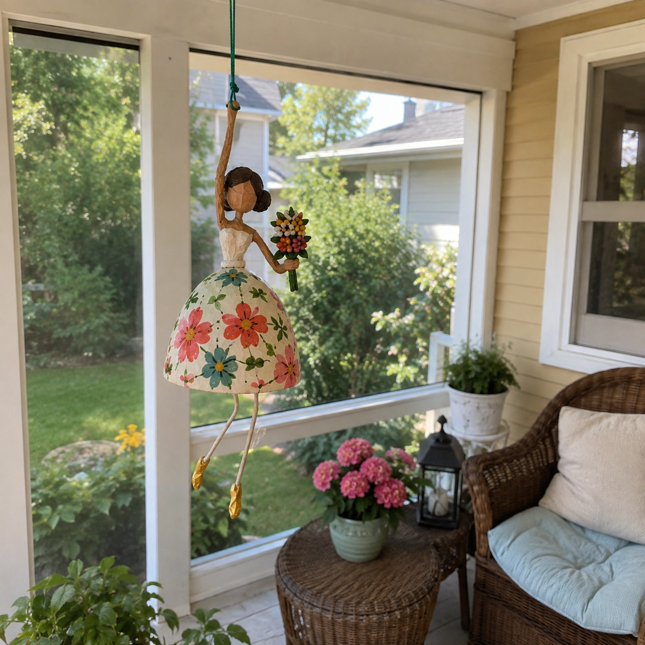 Whimsical Dancing Lady Hanging Ornament