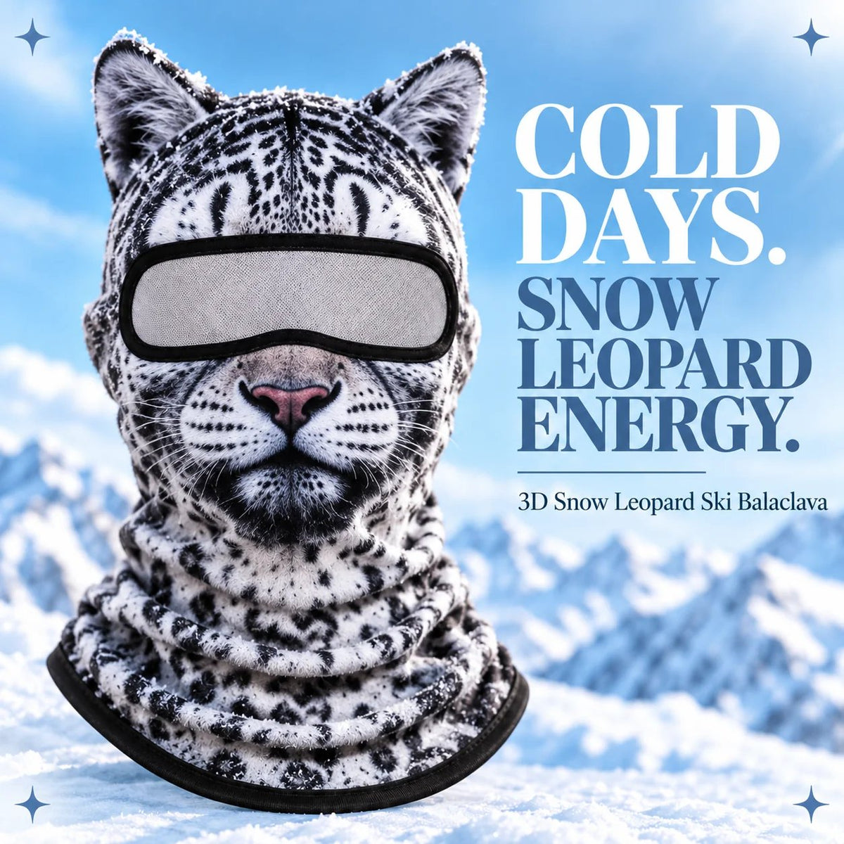 3D Cat Ski Balaclava Face Mask with Ears Animal Mask