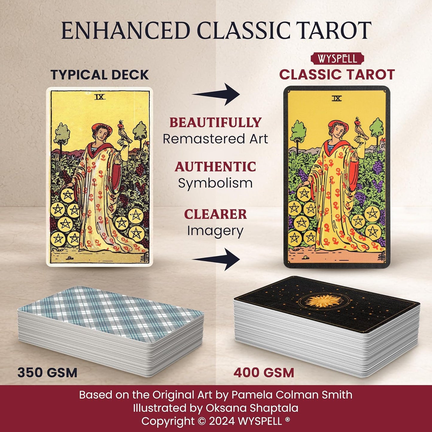 🔮 ALL-IN-ONE CLASSIC TAROT KIT – Complete Beginner Set with Guidebook & Crystals  🌟
