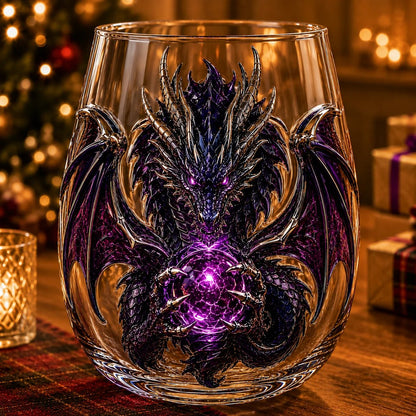 🔥🎁🐉✨ 3D Mythic Dragon Glass Art Cup | Luxury Raised Fantasy Glassware for Whiskey, Home Bar Décor & Legendary Gifts 🎁