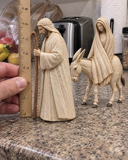 The Journey Before the Manger – Mary & Joseph Christmas Figurine Set