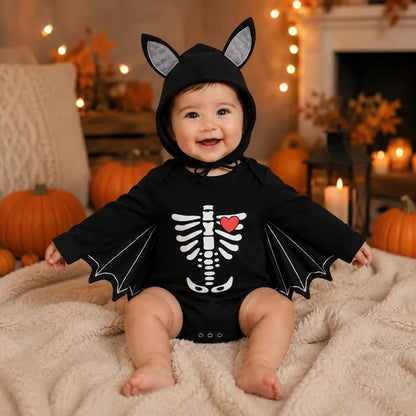 🎃🦇 Baby’s First Halloween Bat Romper – An Adorable Outfit for Little Spooky Memories