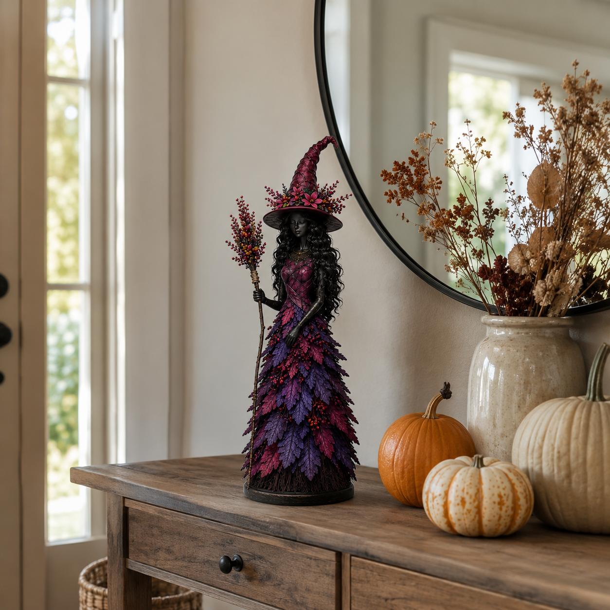 Enchanted Autumn Witch Figurine