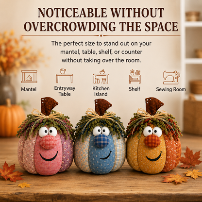 Whimsical Patchwork Pumpkin Pals