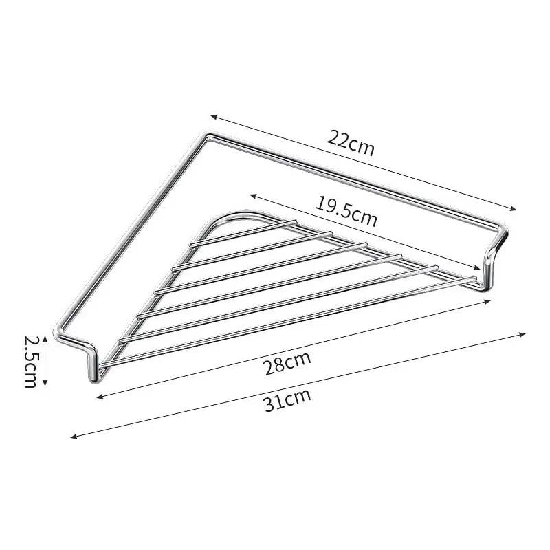 💧 Corner Sink Draining Shelf with Open Wire Rack Design