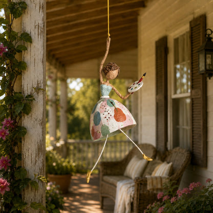 Whimsical Dancing Lady Hanging Ornament