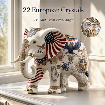 🐘Spirit of America 250th Anniversary Porcelain Elephant Figurine