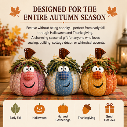Whimsical Patchwork Pumpkin Pals
