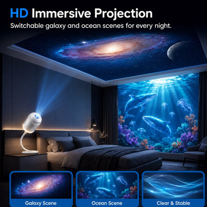 🔥LAST DAY 57% OFF - 🌌🌠HD Smart Holographic Night Light Projector