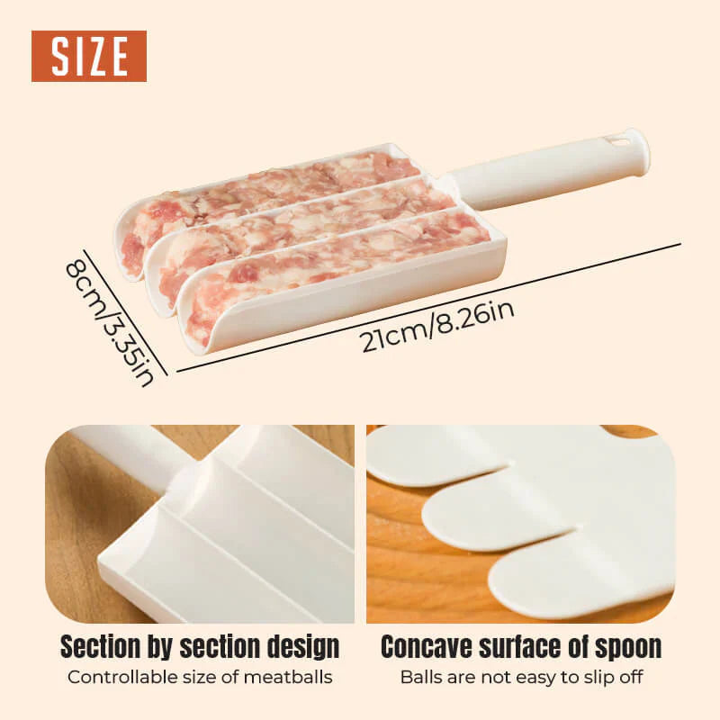 👩‍🍳 3-at-a-Time Meatball Shaper for Quick, Mess-Free Meal Prep