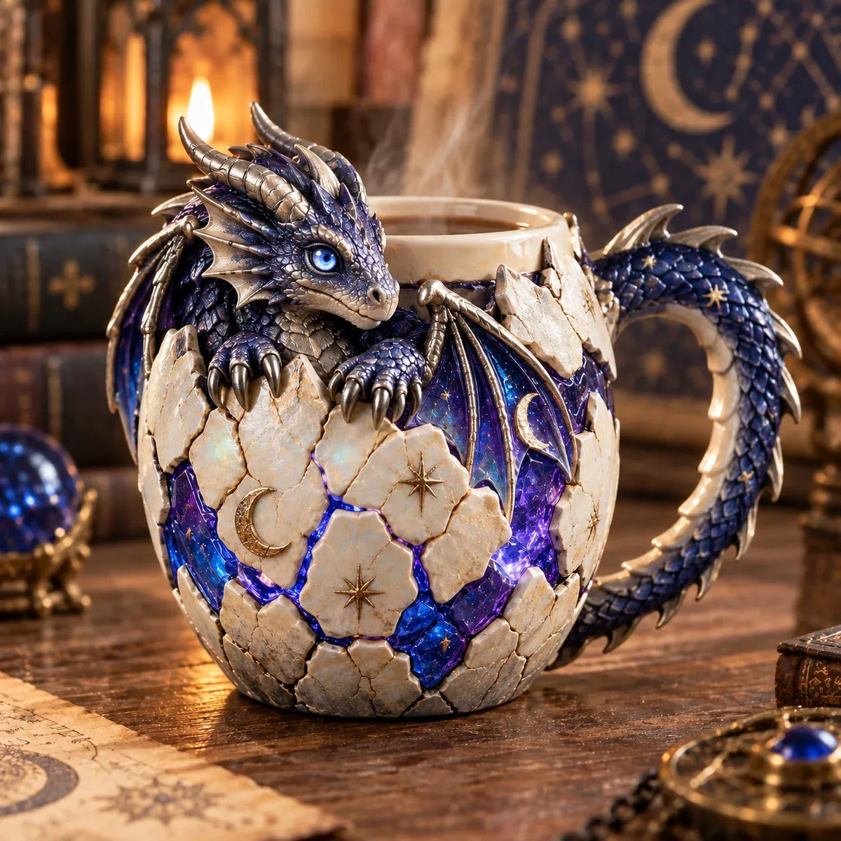 ⏳ Last Day 49% OFF – 🐉 Dragonbound Realms™ Sculpted Dragon Mug Collection | 6 Fantasy Realm Designs with Raised 3D Dragon Details ☕