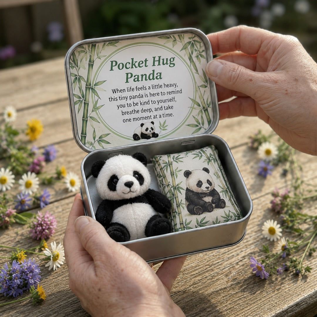 Pocket Hug Plush Keepsake Tin, Mini Portable Comfort Pocket Plush Toy, Sweet Small Surprise Gift for Kids