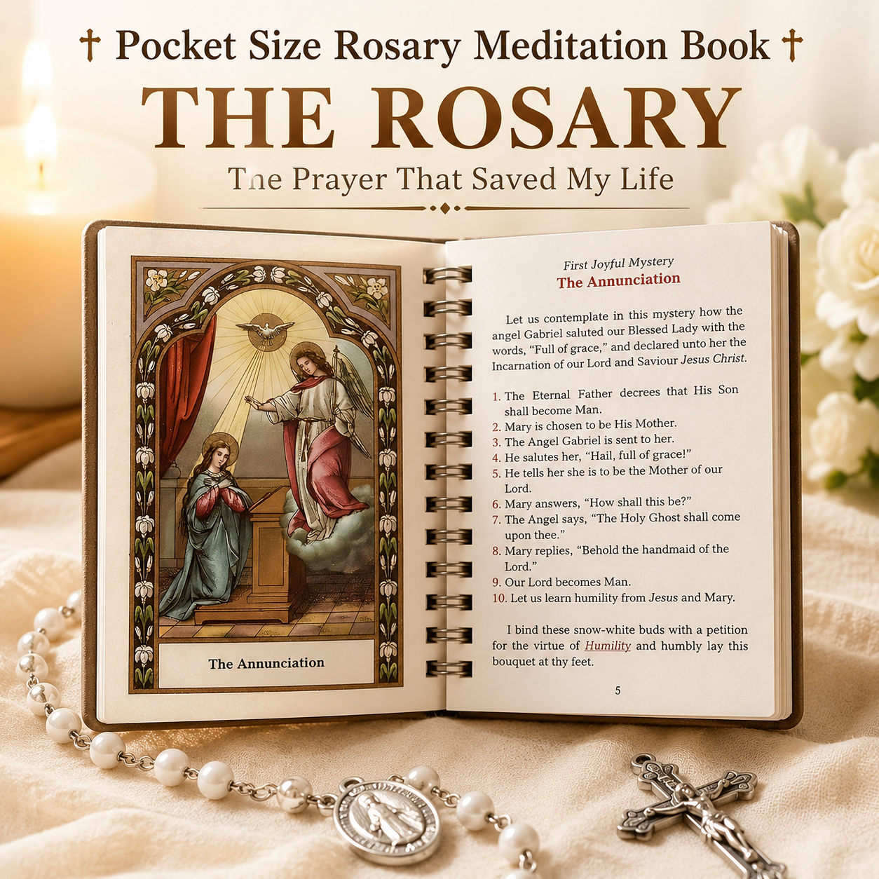 ✝️Pocket Size Rosary Meditation Book✝️The Rosary The Prayer That Saved My Life
