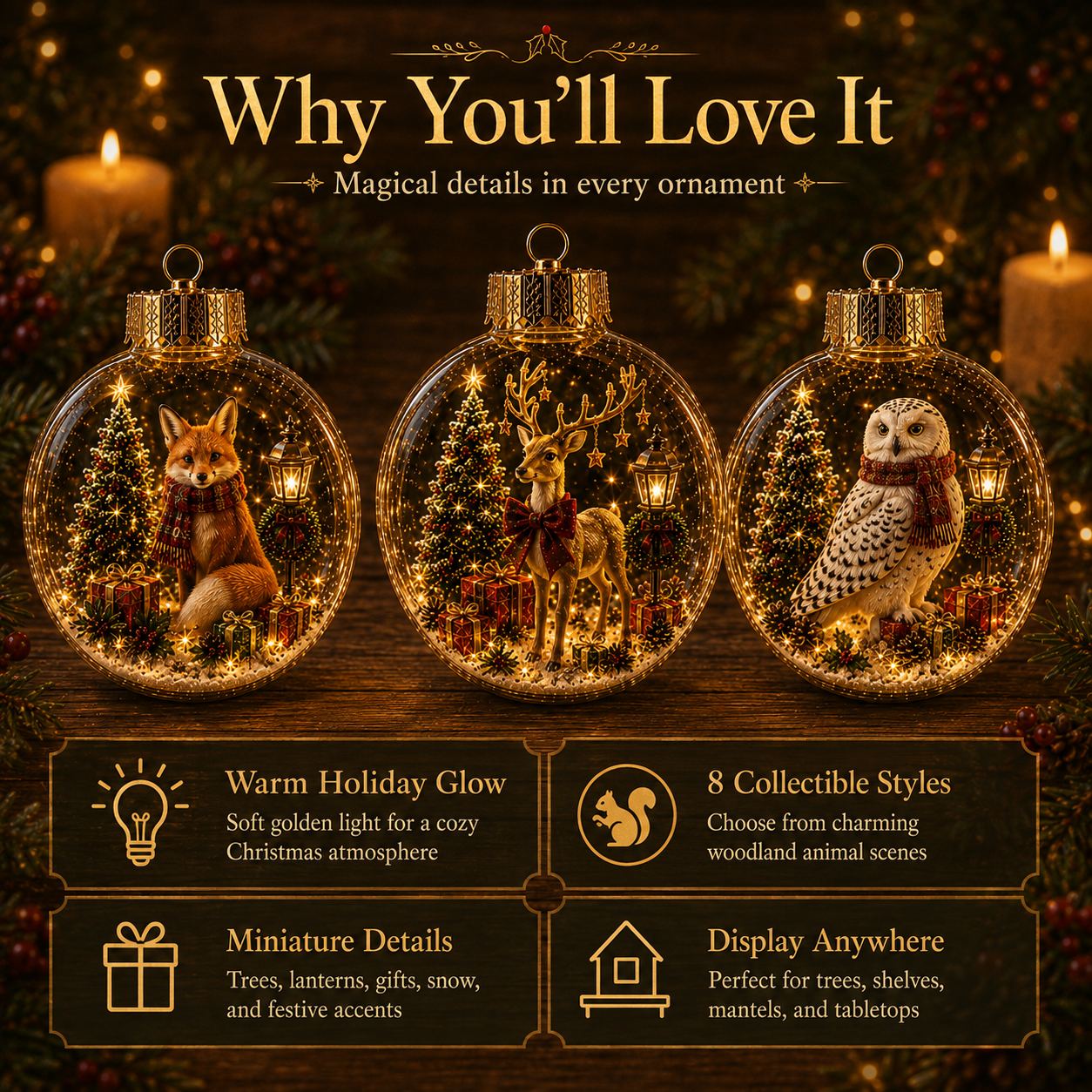 🎄✨ Magical Glass Christmas Ornaments