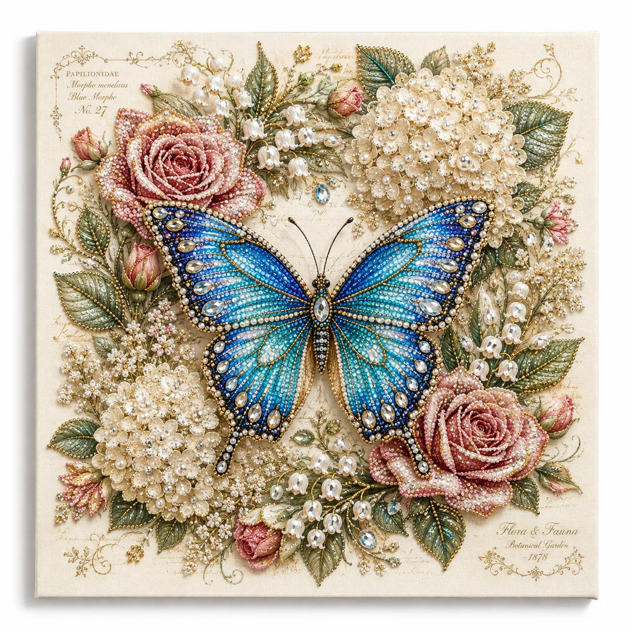 🦋💎 Shimmering Butterfly Garden Pearl Art Set – Sparkling DIY Floral Display