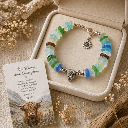 🩵 Sea Glass Blessing Bracelet