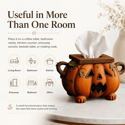 Pumpkin Halloween Tissue Box Cover