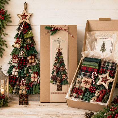 🎄Beginner-Friendly DIY Oversized Patchwork Christmas Tree Door Hanging Kit | Complete Kit with All Tools & Step-by-Step Guide Included 💕
