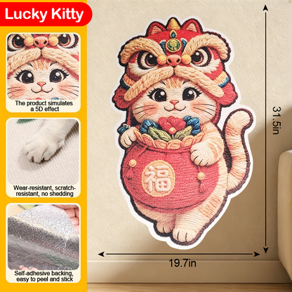 5D Woven Cat Scratcher Mat, Cat Scratching Design for Indoor Cats, Protects Walls, Sofas, Couches and Doors