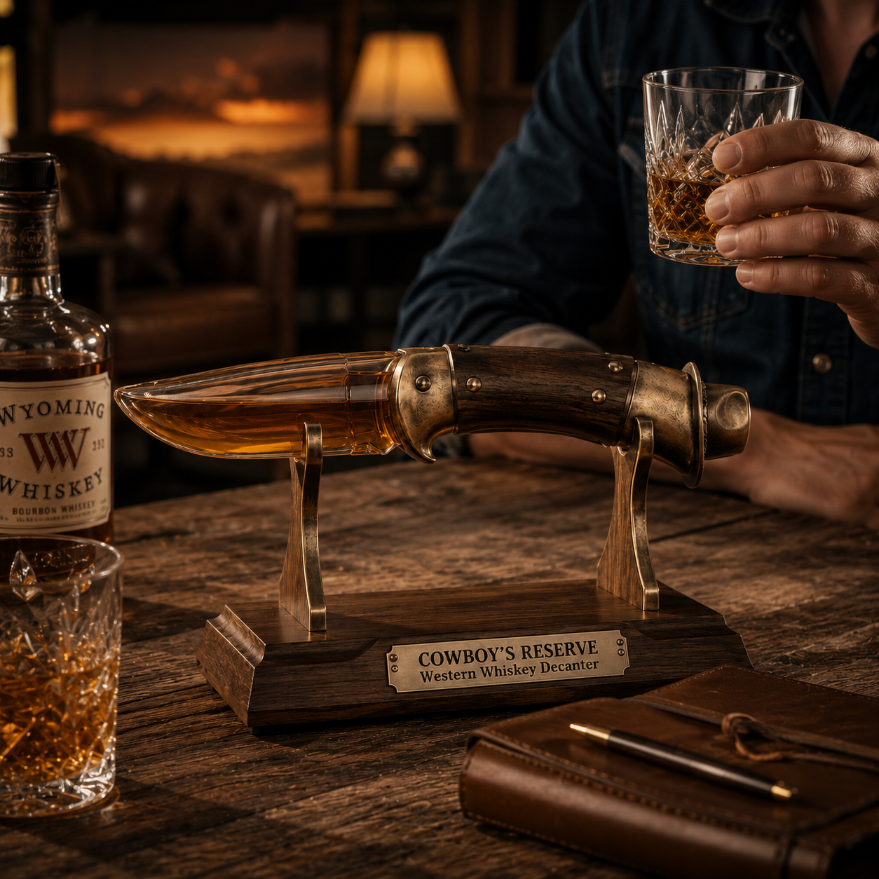Cowboy’s Reserve Western Blade Whiskey Decanter