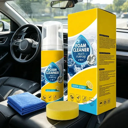 No More Tedious Scrubbing! Foam Cleaner: Deeply Removes Stains from Car Interiors and Household Furniture.