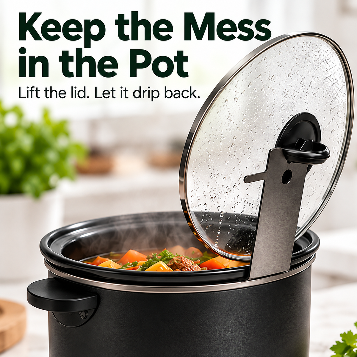 No-Mess Pot Lid Holder – Keep Drips Off Your Counter