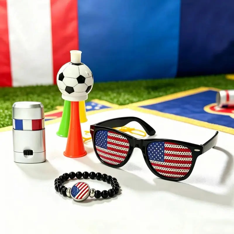 A limited-edition World Cup 4-in-1 Gift Box Set, featuring a complete collection of soccer cheering accessories—dedicated to fans worldwide.