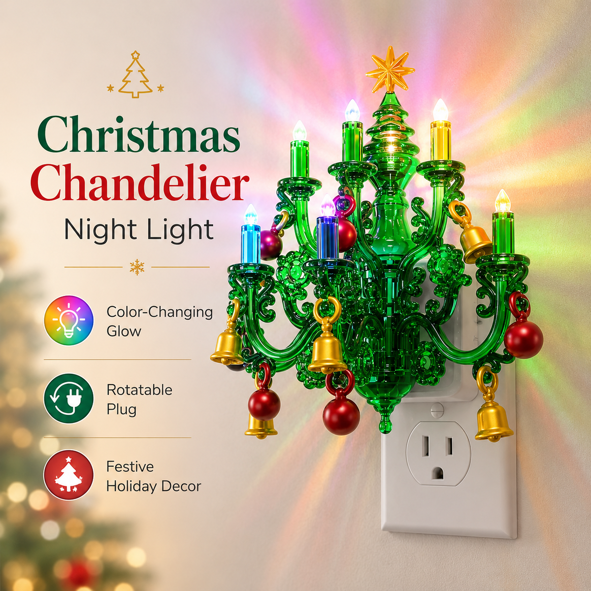 Christmas chandelier night light