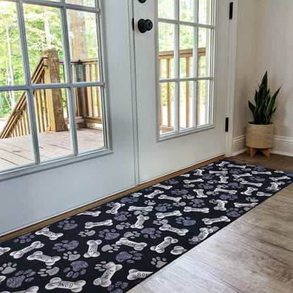 Puppy Paw Washable Runner Rug - Non-Slip & Pet-Friendly