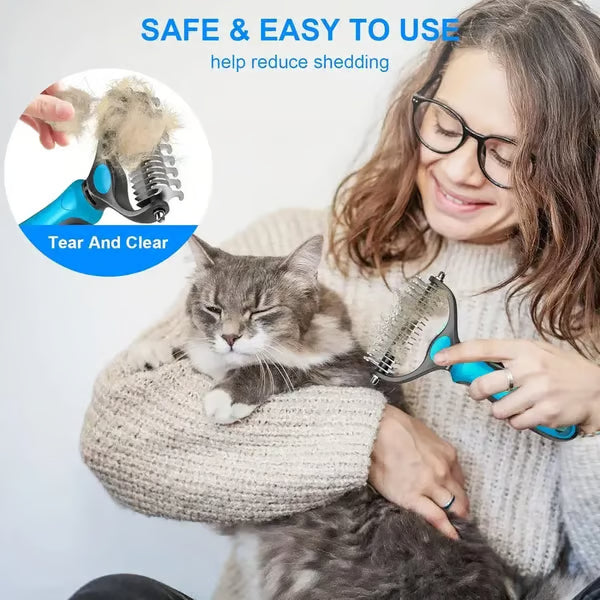 😻🐕Professional Double-Sided Pet Grooming Rake