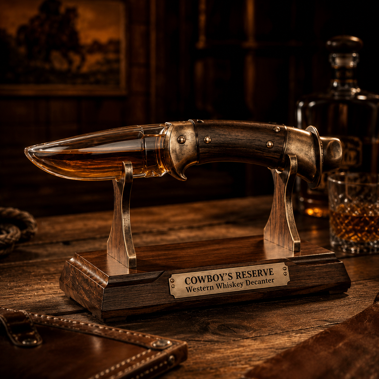 Cowboy’s Reserve Western Blade Whiskey Decanter