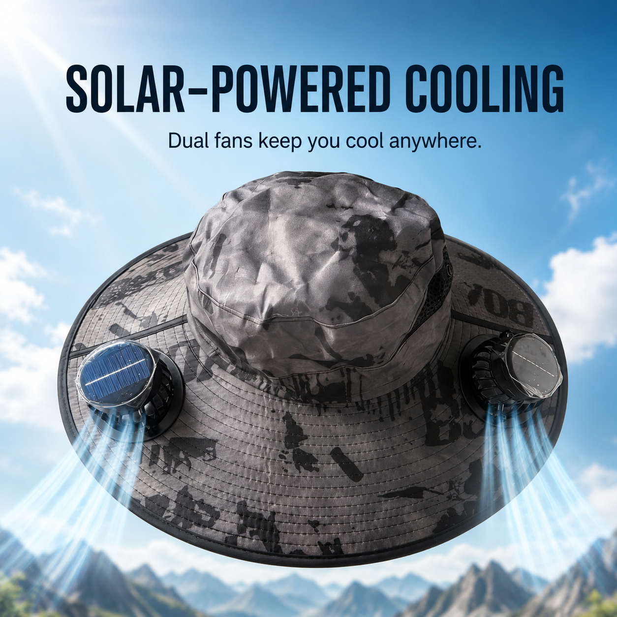🔥HOT SALE 50% OFF🌞 Solar-Powered Cooling Hat | Stay Cool Outdoors, No Batteries Needed
