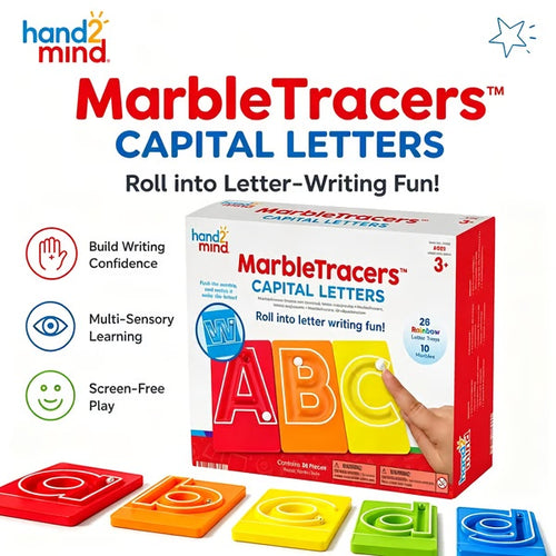 🔤Marble Tracers - Lowercase Letters🌀Roll Into Letter-Writing Fun!🎁Activity Guide Include FREE Letter Formation Poem