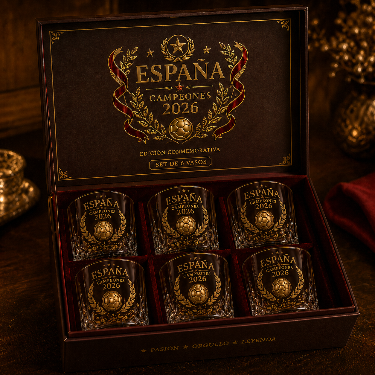 España 2026 Football Legacy Whiskey Decanter & Glass Set