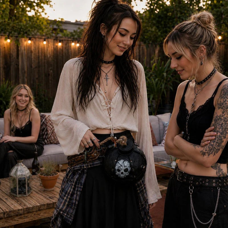 🔥Last Day 49% OFF - 💣🏴‍☠️Pirate Skull Bomb Shape Crossbody Bag