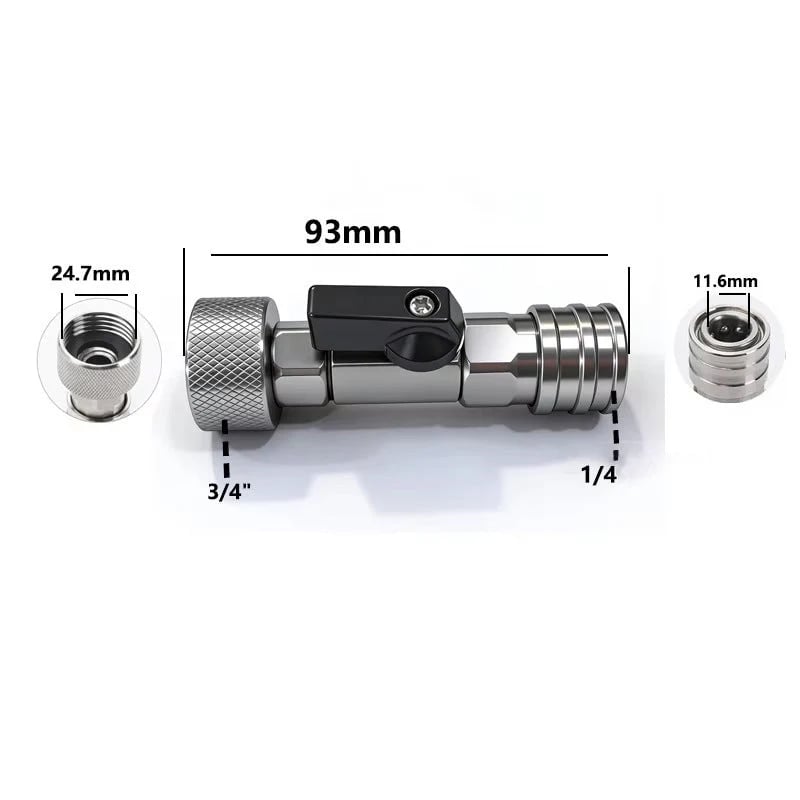 🚿⚡3/4" GHT to 1/4" Quick Connect Adapter