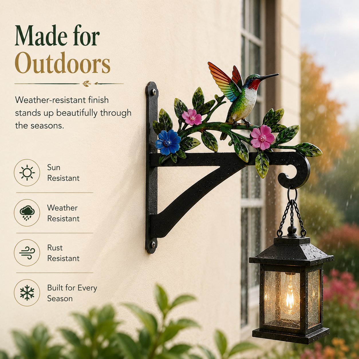 🏡✨ Decorative Hummingbird Garden Bracket