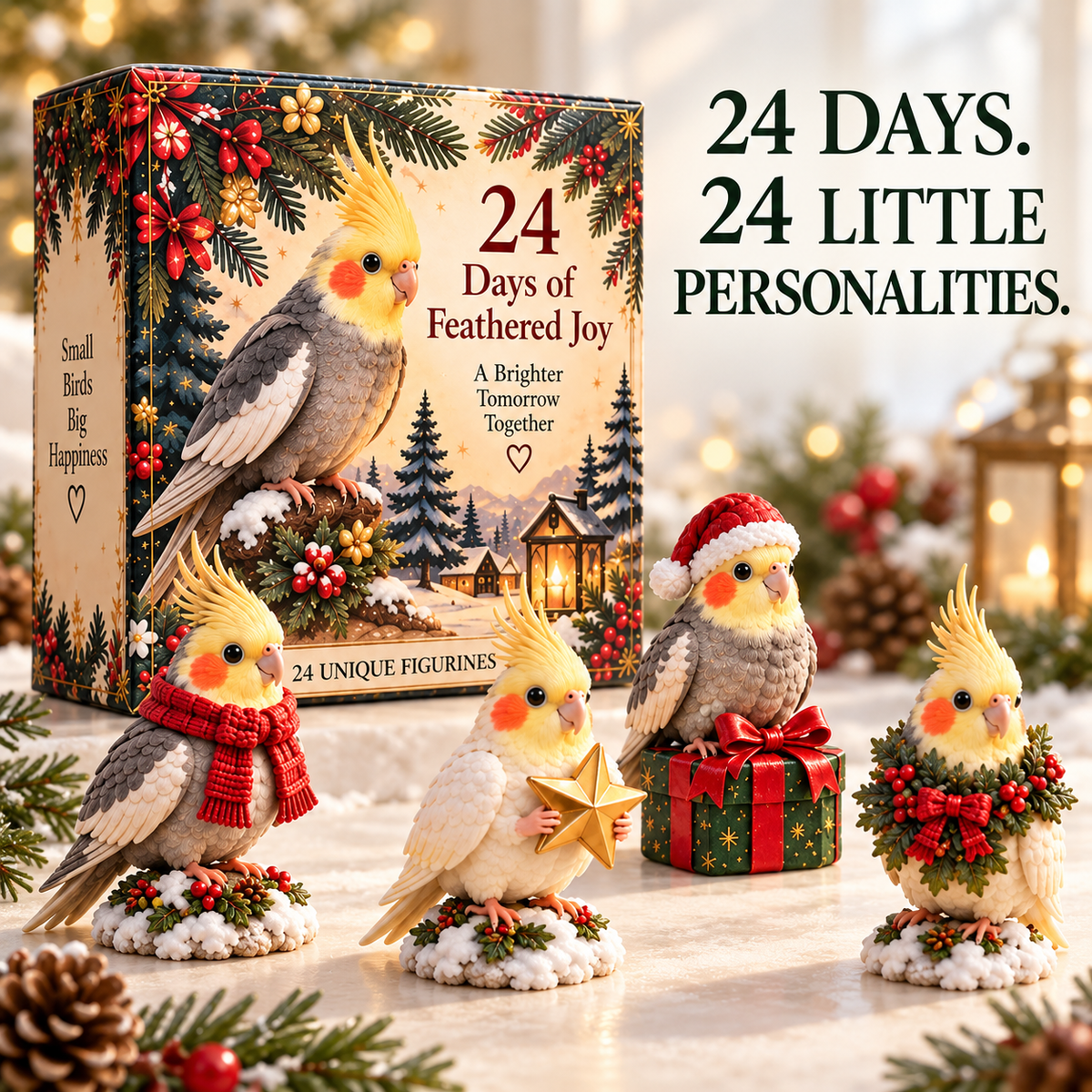 🐦 24 Days of Cockatiel Joy — 24 Little Personalities to Discover