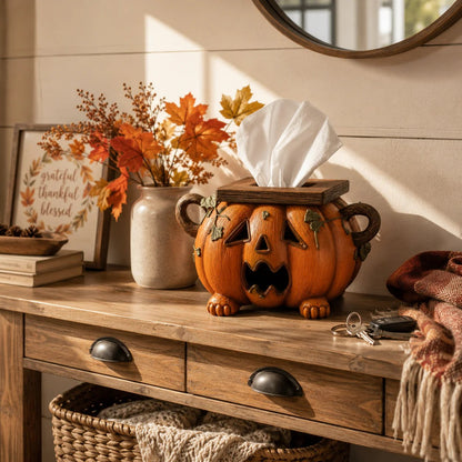 Pumpkin Halloween Tissue Box Cover