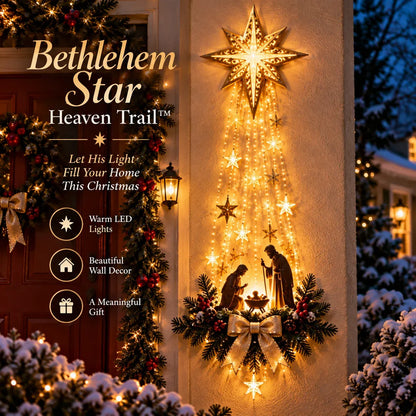 ✝️✝️ Bethlehem Star of Faith™ – Lighted Nativity Wall Decor