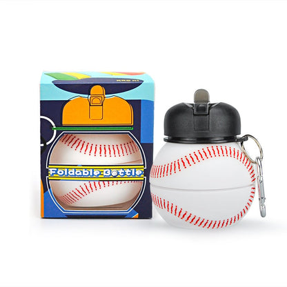Sports-ball-themed collapsible silicone water cup⚽️🏀🎾🏌️‍♀️