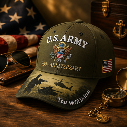 U.S. Army 250th Anniversary Commemorative Embroidered Cap 🇺🇸