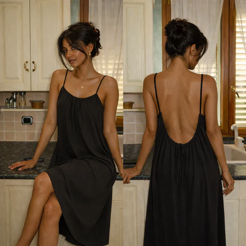 🔥Buy 3 Free shipping🎉🎉Women's Solid Color Backless Cami Dress