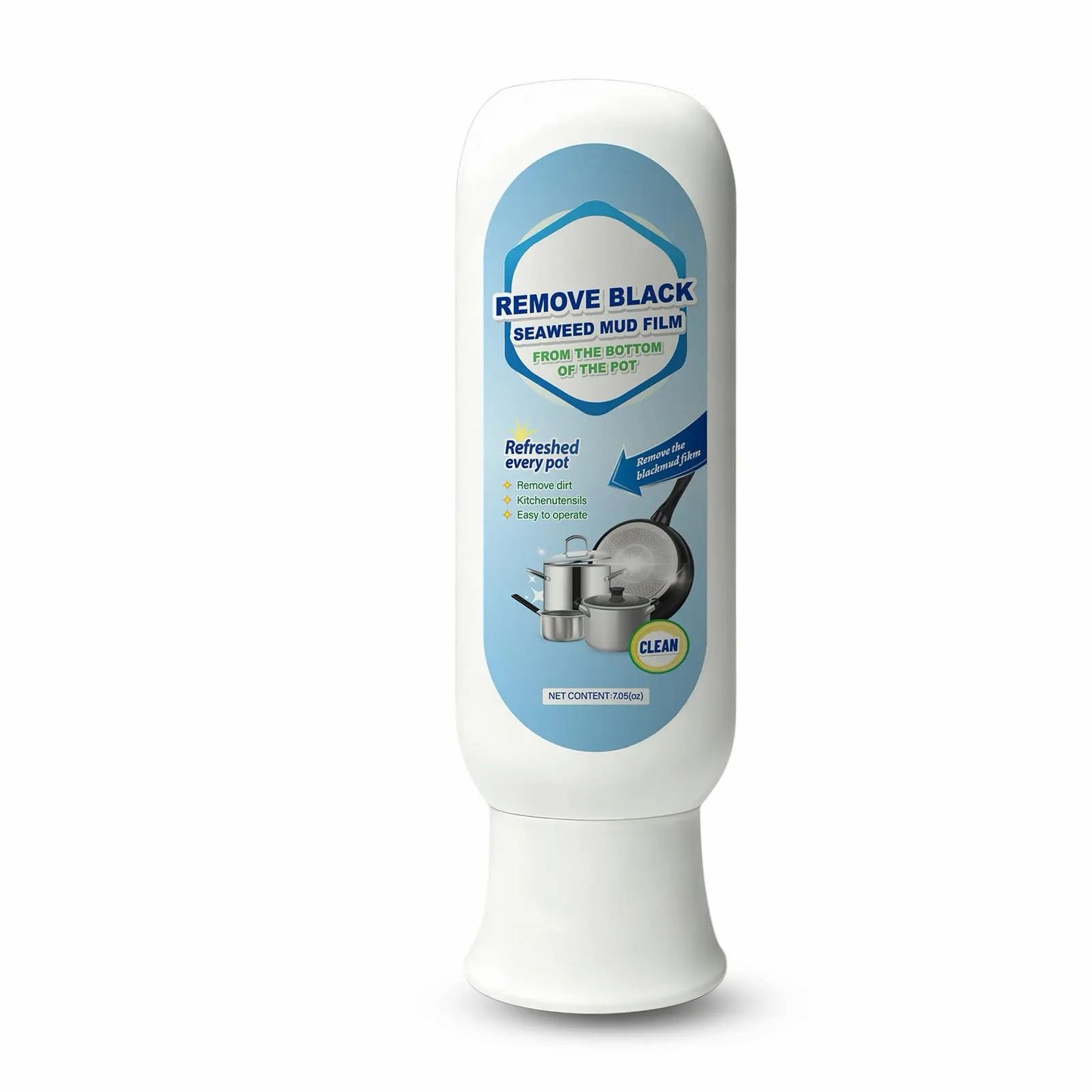 ⏰Burnt Residue Remover Mud Film - Dissolves Stubborn Carbonized Grease in 5 Mins, Non-Toxic & No Scrubbing Needed 🍳📦