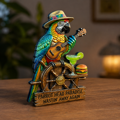 🔥LAST DAY 49% OFF🔥Parrot Head Paradise Sign – Wastin’ Away Again!