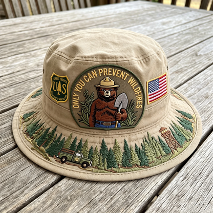 🇺🇸 Last Day Promo: 49% OFF - 🐻USFS Only You Can Prevent Wildfires Boonie Hat🌲